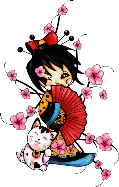 Geisha and Lucky  Cat