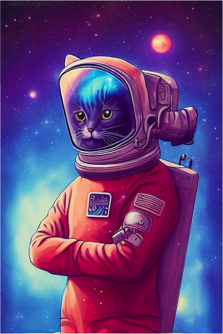 Funny Astronaut Kitten by CNTT668