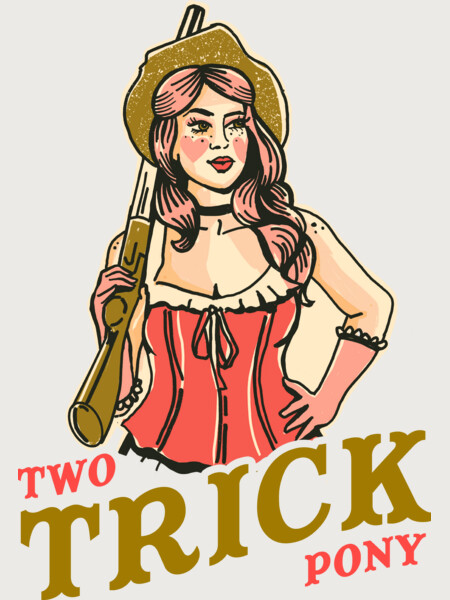Two Trick Pony: Western Cowgirl Pinup In A Corset With Shotgun by TheWhiskeyGinger