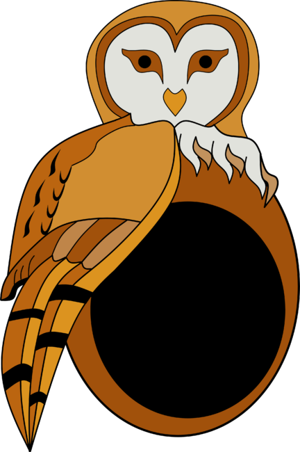 Adorable British Barn Owl Cartoon