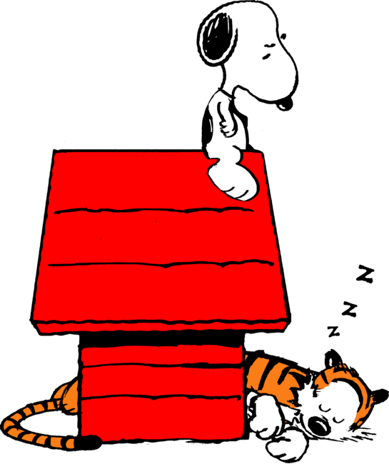 Snoopy and Hobbes by Titius