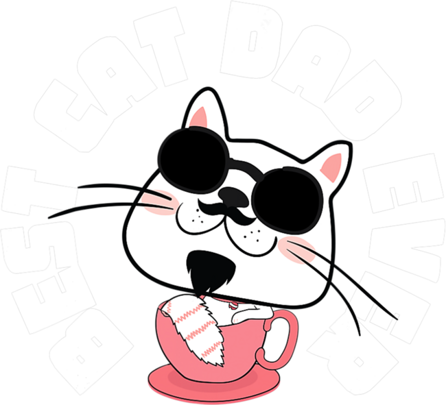 Fathers Day Funny Best Cat Dad Ever Shirt Cool Animal Lover by SazadIM