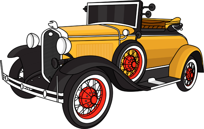 Classic yellow car 1931