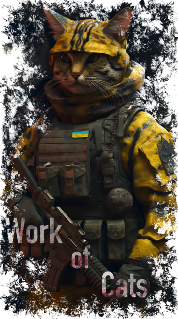 cat, Ukrainian warrior