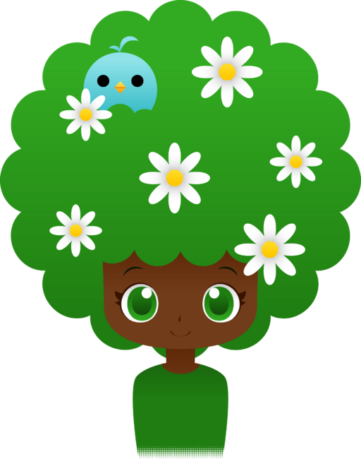 Blooming afro girl