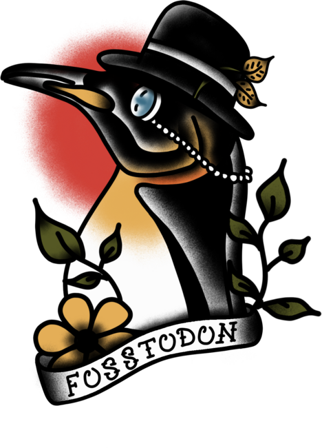 Fosstodon Penguin Tattoo