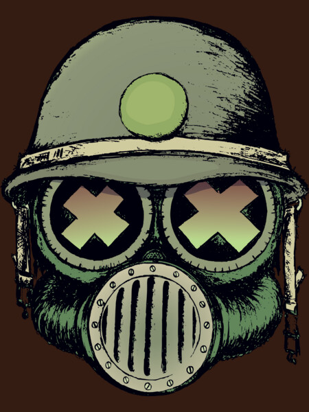 Gas Mask War Skull