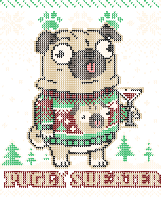 Pugly Christmas Sweater Pug T shirt Merry Pugmas Dog Lover