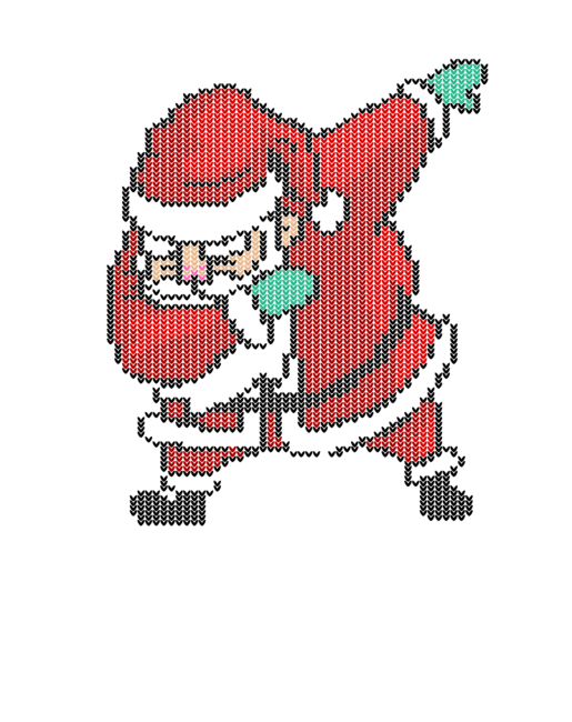 Dabbing Through The Snow Santa Shirt Ugly Christmas Sweater by vomaria