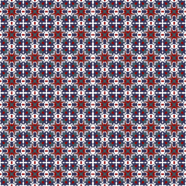 Bright blue and red pattern