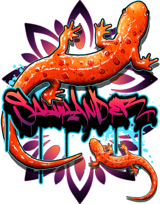 Orange Salamander by TheColorWizard