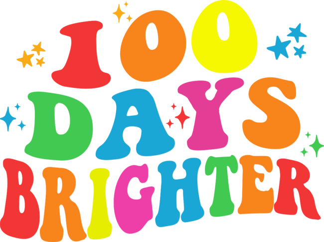 100 days brighter - 100th Day Of School Gift by BIAWSOME