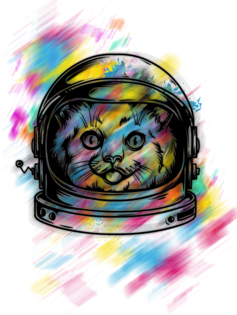 Cat Astronaut Colourfull by Amerta