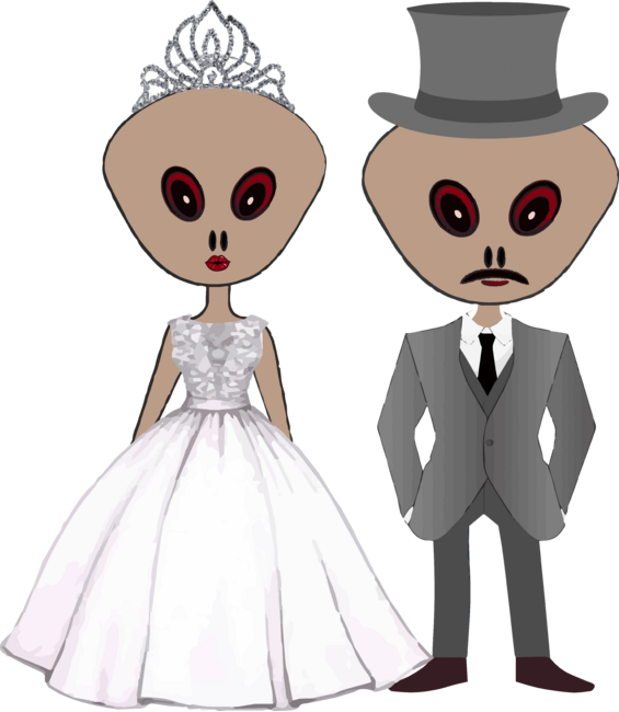 The wedding couple