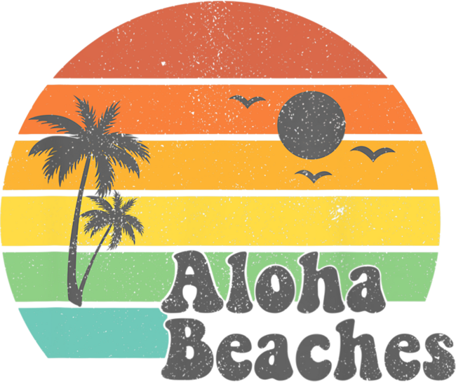 Aloha Beaches Retro Beach Vacation Summer Quote Women Gift