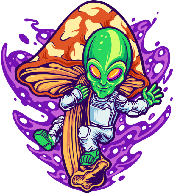 Mushrooms astronaut alien by ArtGraris