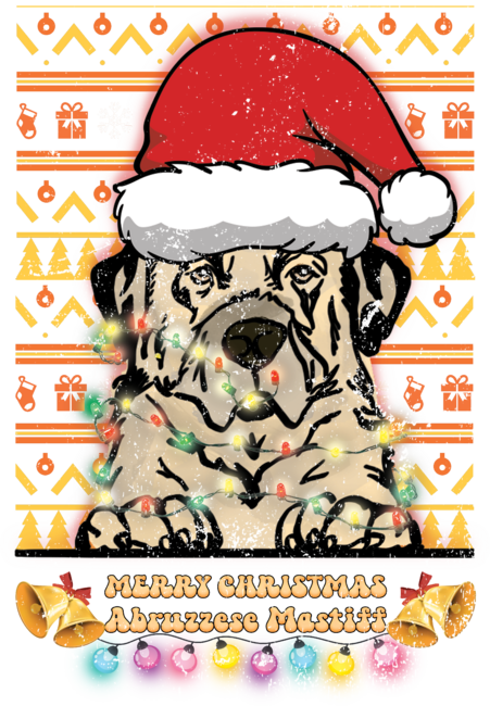Merry Christmas Abruzzese Mastiff