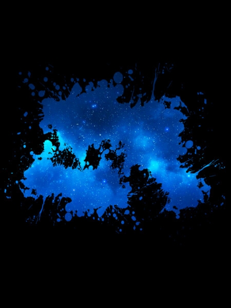 Blue Space with Stars by DerroK991