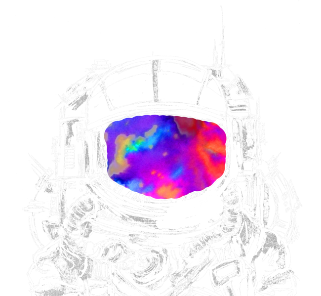Trippy Astronaut Helmet by ZeichenbloQ