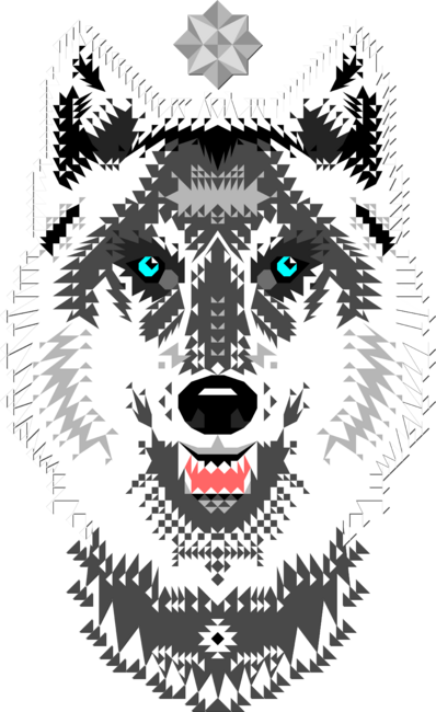 Geometric Silver Wolf