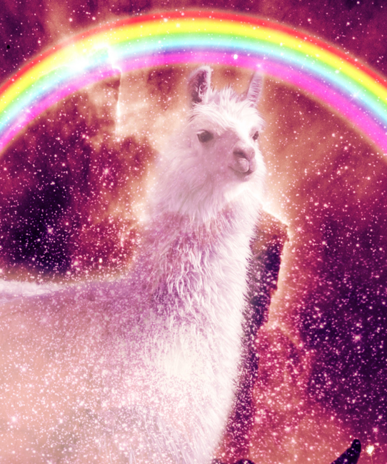Rainbow Llama - Llama Spirit