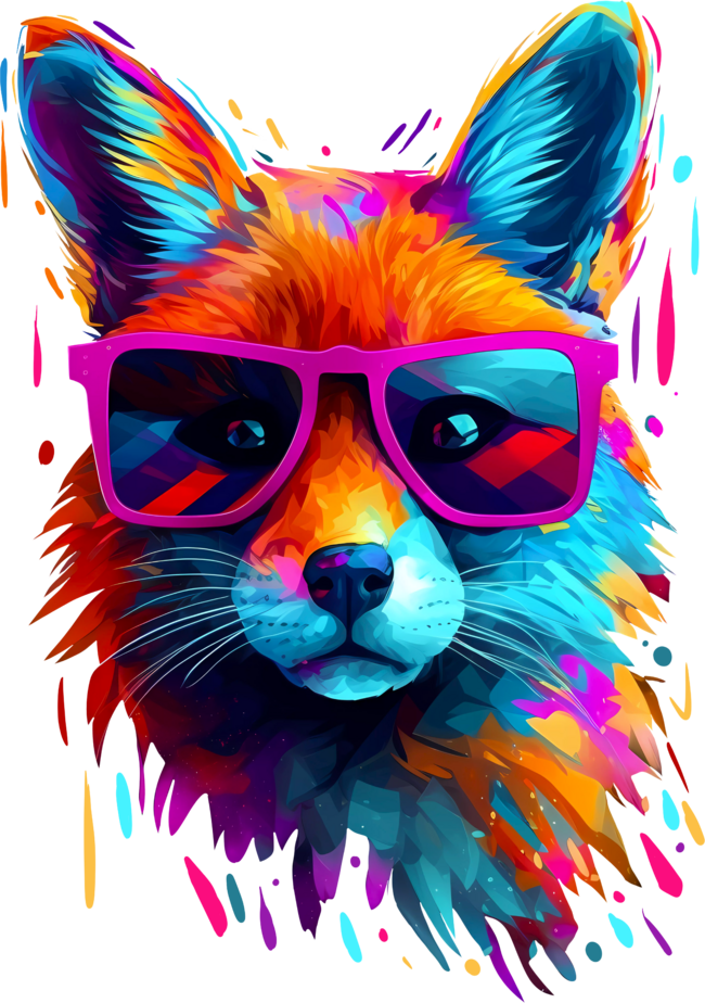 Fox in sunglasses by NemfisArt