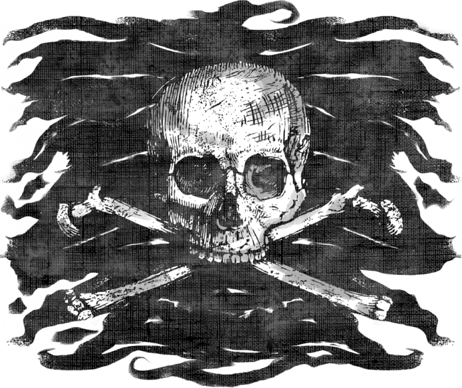 Old Skull Crossbones Pirate Flag