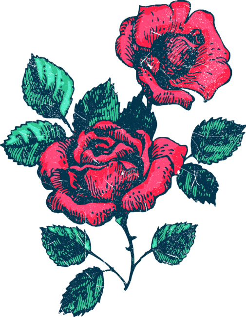 Vintage Roses Flowers