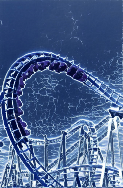 Argentina Parque de la Costa Roller Coaster Artistic Illustratio by Malli89