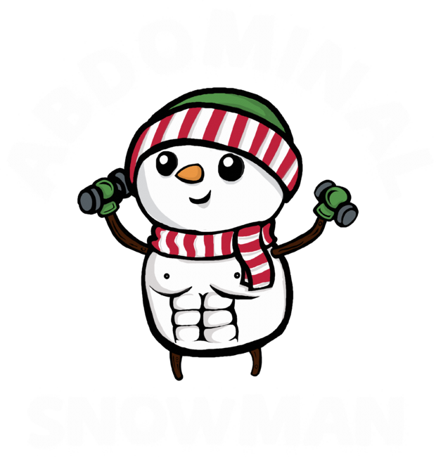 Abdominal Snowman - Cute Funny Snowman Workout Christmas Design