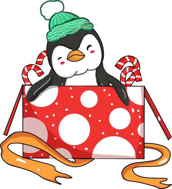 Christmas Penguin in the Box