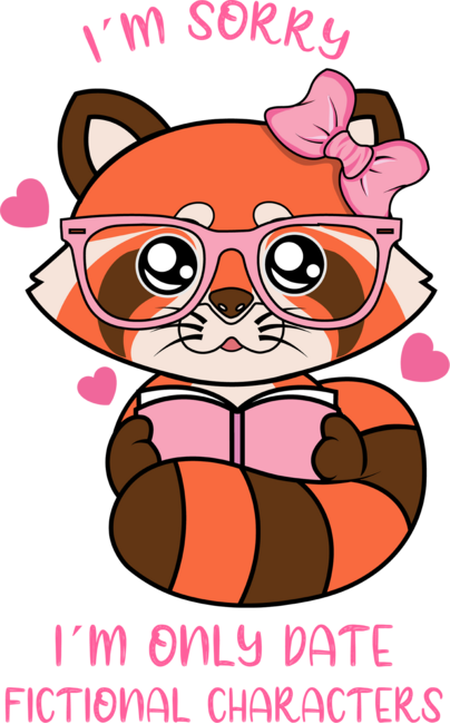 I am oly date fictional characters, cute red panda.