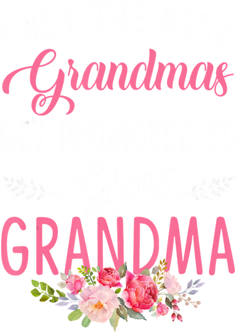 Best Grandma Get Promoted To Great Grandma Mothers Day Gifts T-S
