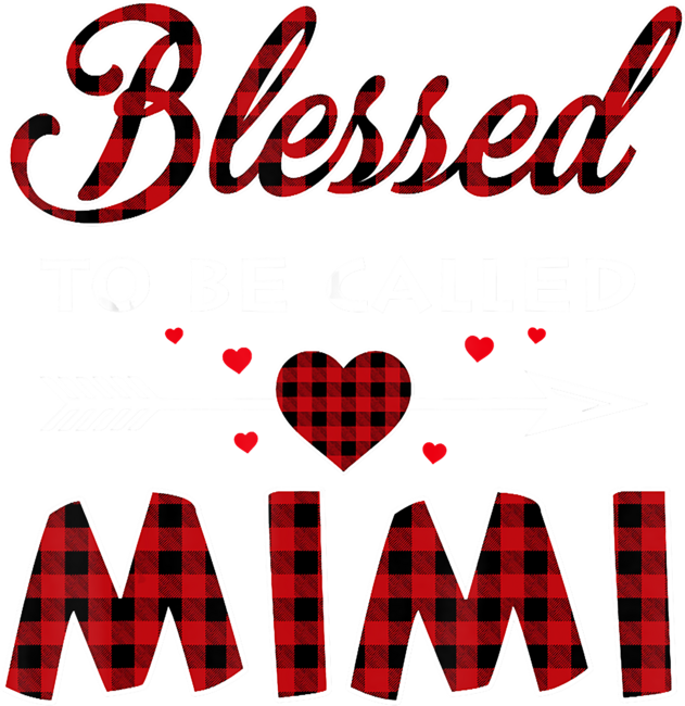 Blessed To Be Called Mimi -Buffalo Plaid Grandma Christmas  T-Sh