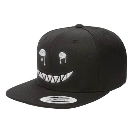 Evil Smile Black Snapback Hat