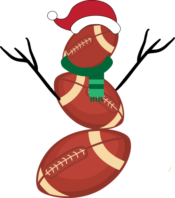 Funny Christmas Football Snowman