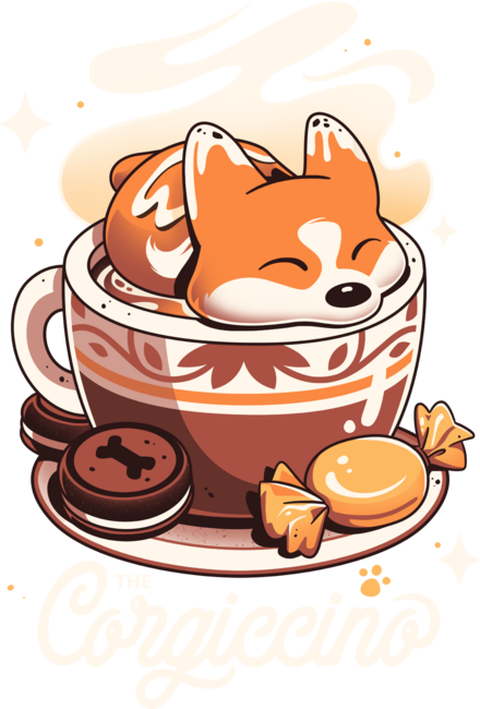 Corgi Coffee Break - Cute Dog by Snouleaf