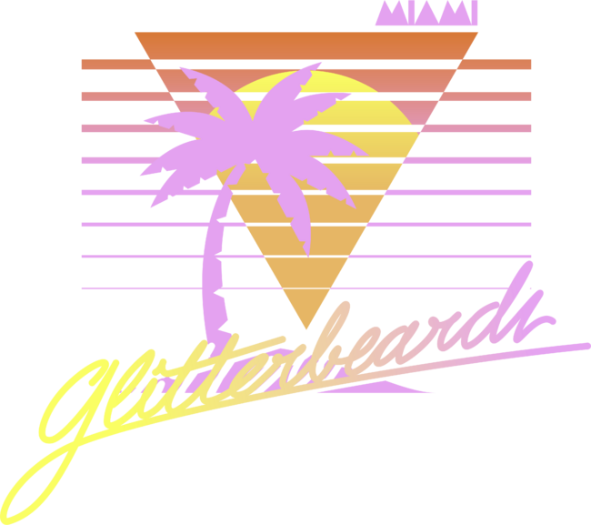 Neon Sunrise Miami 1983 by Glitterbeard