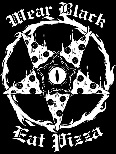 Blackcraft Wear Black Eat Pizza Baphometh Pentagram