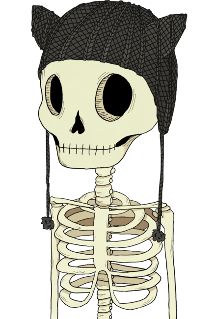 Skeleton Kitty by AGrapeDesign