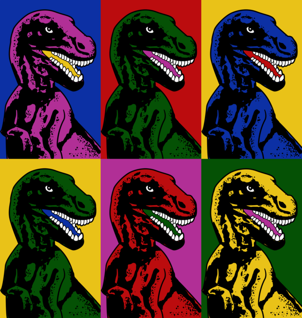 Dinosaur Pop Art by tabners