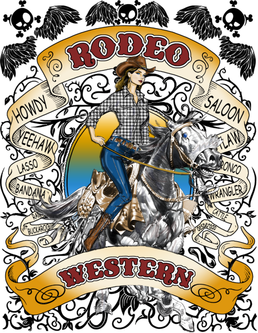 Western Rodeo Cowgirl