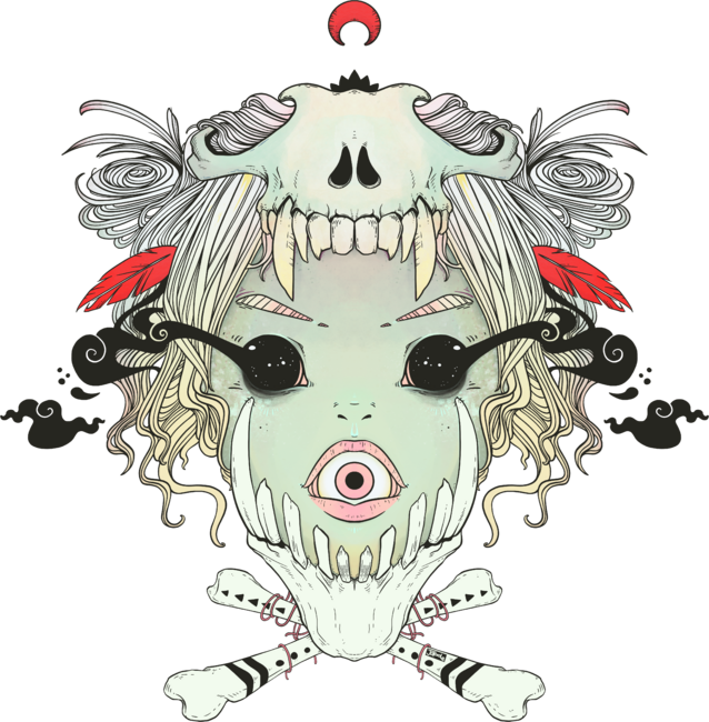 VooDoo Skull Witch, Gothic Artwork