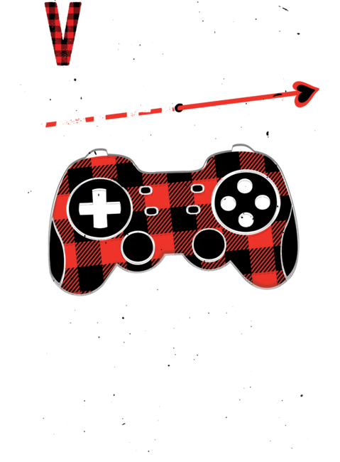 V is for Video Games - Funny Gamers Apparel for Valentines Day
