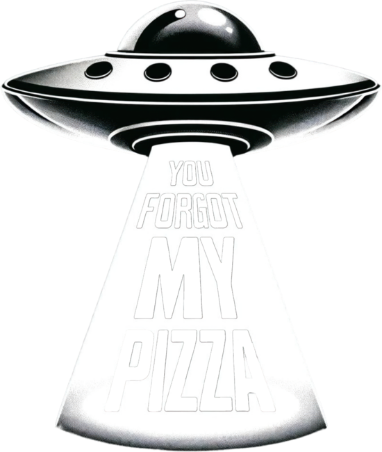YOU FORGOT MY PIZZA UFO
