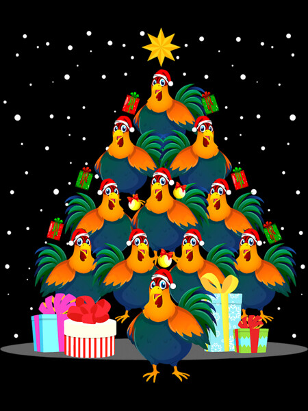 Chickens Christmas Tree by Phrase