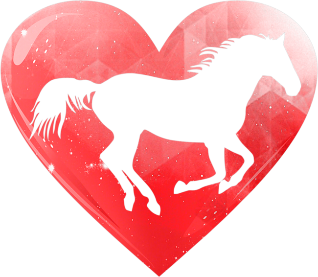 Horse Valentines Day Heart Horse Lover Equestrian Ride by MuchSke