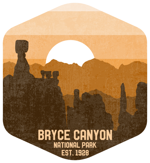 Vintage Bryce Canyon National Park Utah Retro Souvenir Style