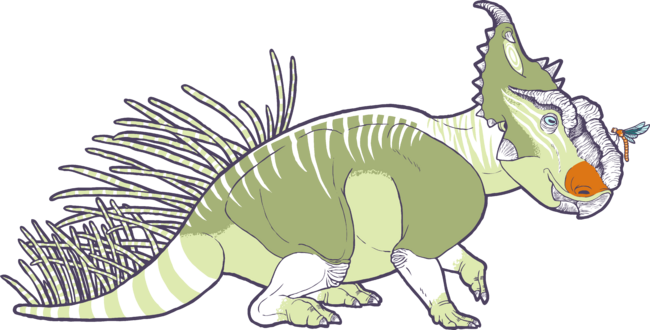 Pachyrhinosaurus and Friend