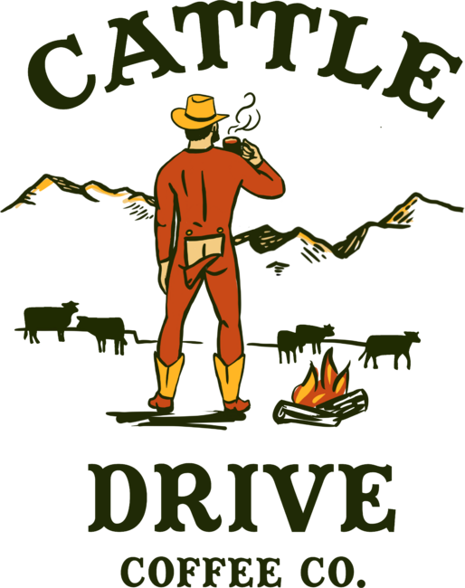Cattle Drive Coffee Company: Funny Retro Cowboy by TheWhiskeyGinger